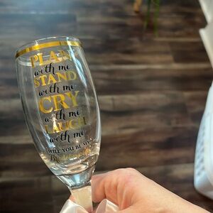 Mudpie Champaign Glass